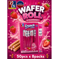 WAFER ROLL CRUNCH 15g (50 pcs*8 boxes) WAFER ROLL CRUNCH 15g (50 pcs*8 boxes)