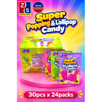 SUPER POPPING&LOLLIPOPCANDY(30PCS*24BXS)